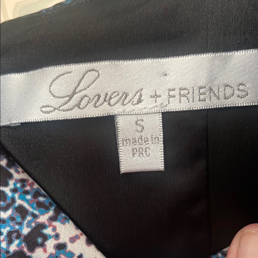 Lovers + Friends Vibrant Blue Python Patterned Dr… - image 4